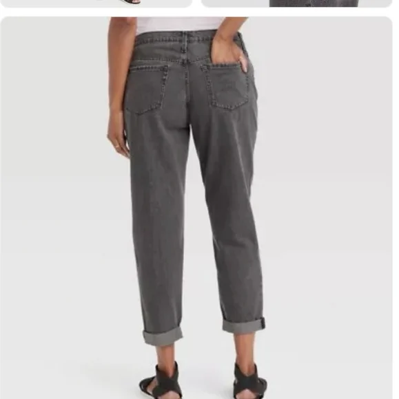 Maternity Black stretch jeans boyfriend style size 8 in black by Isabel  Materni - Picture 2 of 3